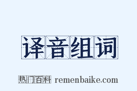 译音组词是什么意思的图片